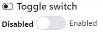 Toggle switch field example